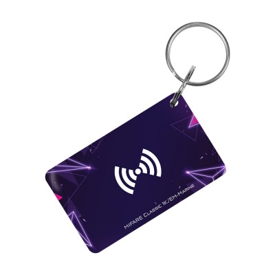 Ключ-брелок EM-Marine+Mifare Trinix Proximity-key EM+MF epoxy прямоугольный 30*50 мм фиолетовый