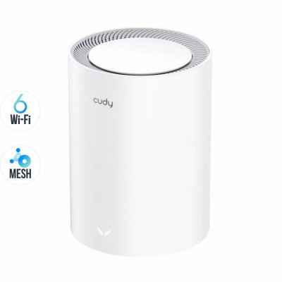 Маршрутизатор WiFi Mesh-система WiFi 6 2.5G Cudy M3000 V2.0 White (1-Pack) двухдиапазонный Маршрутизатор WiFi Mesh-система WiFi 6 2.5G Cudy M3000 V2.0 White (1-Pack) двухдиапазонный