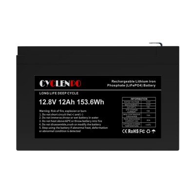 Акумуляторна батарея літій-залізо-фосфатна 12.8В 12Аг Cyclen 12.8V 12AH LiFePo4 Акумуляторна батарея літій-залізо-фосфатна 12.8В 12Аг Cyclen 12.8V 12AH LiFePo4