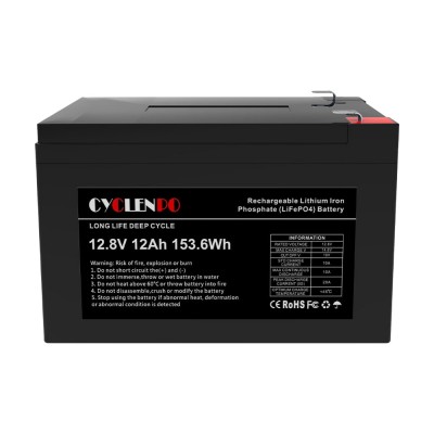 Акумуляторна батарея літій-залізо-фосфатна 12.8В 12Аг Cyclen 12.8V 12AH LiFePo4 Акумуляторна батарея літій-залізо-фосфатна 12.8В 12Аг Cyclen 12.8V 12AH LiFePo4