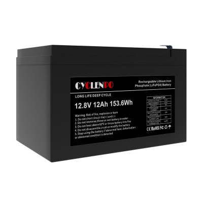 Акумуляторна батарея літій-залізо-фосфатна 12.8В 12Аг Cyclen 12.8V 12AH LiFePo4 Акумуляторна батарея літій-залізо-фосфатна 12.8В 12Аг Cyclen 12.8V 12AH LiFePo4