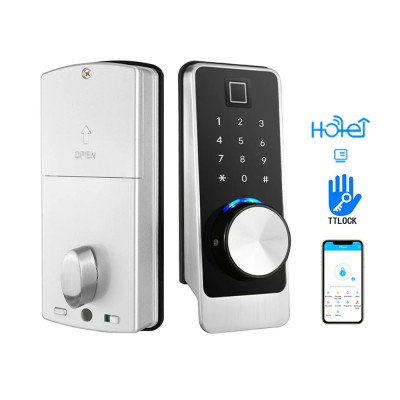 Замок биометрический автономный Trinix TRL-5203BTF Silver Right с Bluetooth, считывателем отпечатков пальцев и карт Mifare Замок биометрический автономный Trinix TRL-5203BTF Silver Right с Bluetooth, считывателем отпечатков пальцев и карт Mifare