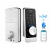 Замок біометричний автономний Trinix TRL-5203BTF Silver Right з Bluetooth, зчитувачем відбитків пальців і карт Mifare