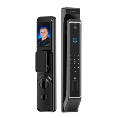 Замок биометрический автономный Trinix TRL-8801BTV Black с Bluetooth, распознаванием лиц, считывателем отпечатков пальцев и карт Mifare Замок биометрический автономный Trinix TRL-8801BTV Black с Bluetooth, распознаванием лиц, считывателем отпечатков пальцев и карт Mifare