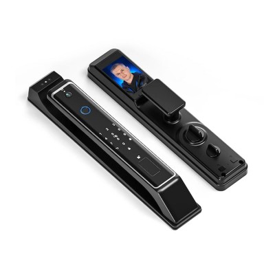 Замок биометрический автономный Trinix TRL-8801BTV Black с Bluetooth, распознаванием лиц, считывателем отпечатков пальцев и карт Mifare