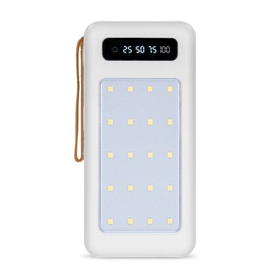 Повербанк 20000mAh Power Bank Kraft KPB-1120L White LED-фонарь