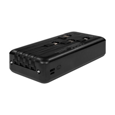 Повербанк 20000mAh Power Bank Kraft KPB-1120L Black LED-фонарь