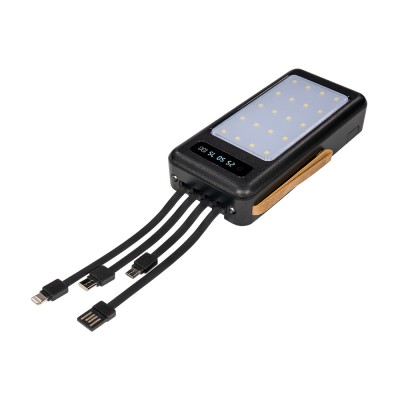 Повербанк 20000mAh Power Bank Kraft KPB-1120L Black LED-фонарь