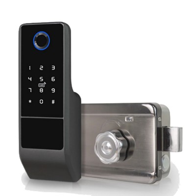 Замок биометрический автономный Trinix TRL-5201BTFW Black Right с Bluetooth, считывателем отпечатков пальцев и карт Mifare Замок биометрический автономный Trinix TRL-5201BTFW Black Right с Bluetooth, считывателем отпечатков пальцев и карт Mifare