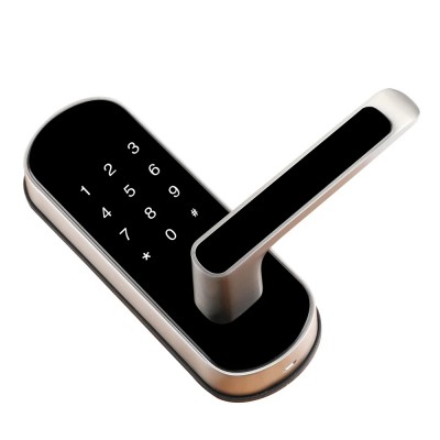 Замок біометричний автономний Trinix TRL-5107BTF Silver Left з Bluetooth, зчитувачем відбитків пальців і карт Mifare