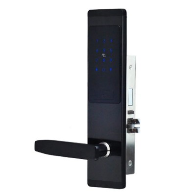 Замок электромеханический автономный Trinix TRL-5102BT Black Left с Bluetooth и считывателем Mifare