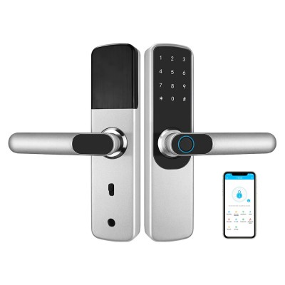 Замок биометрический автономный Trinix TRL-5204BTF Silver с Bluetooth, считывателем отпечатков пальцев и карт Mifare Замок биометрический автономный Trinix TRL-5204BTF Silver с Bluetooth, считывателем отпечатков пальцев и карт Mifare