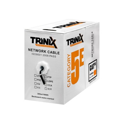 Кабель витая пара FTP CAT5E CU 0.5mm LSZH Indoor Trinix 305m