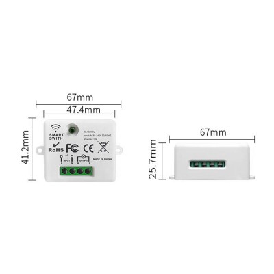 Разумное реле с WiFi Trinix TRX-WC01(WiFi)10А