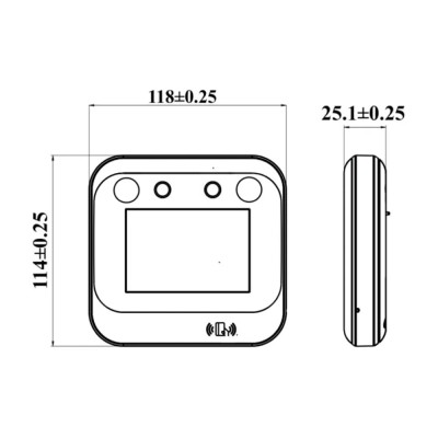 Біометричний термінал контролю доступу з WiFi 2Mp TVT TD-E2123-IC/PE/TP/WF з розпізнаванням облич і зчитувачем Mifare Біометричний термінал контролю доступу з WiFi 2Mp TVT TD-E2123-IC/PE/TP/WF з розпізнаванням облич і зчитувачем Mifare