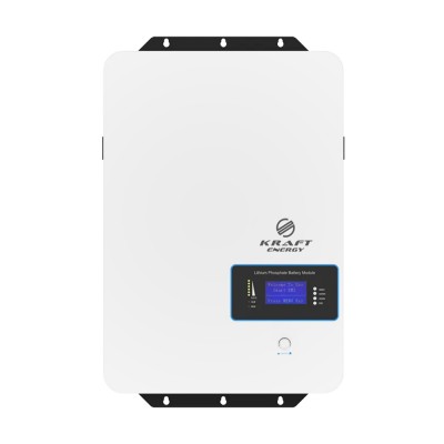Аккумуляторная батарея литий-железо-фосфатная 48В 5120 Втг Kraft KRF-48/100BWM LiFePO4 настенный монтаж Аккумуляторная батарея литий-железо-фосфатная 48В 5120 Втг Kraft KRF-48/100BWM LiFePO4 настенный монтаж
