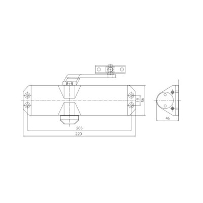 Дверной доводчик Dortec DT-83 Silver Дверной доводчик Dortec DT-83 Silver