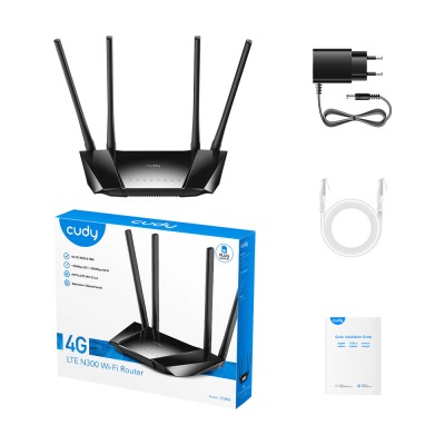 WiFi Mesh 4G LTE-маршрутизатор Cudy LT400 CAT4 N300 WiFi Mesh 4G LTE-маршрутизатор Cudy LT400 CAT4 N300
