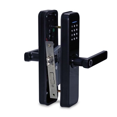 Замок біометричний автономний Trinix TRL-5305BTF Black з Bluetooth, зчитувачем відбитків пальців і карт Mifare