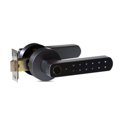 Замок биометрический автономный Trinix TRL-5205BTF Tuya Grey с Bluetooth и считывателем отпечатков пальцев Замок биометрический автономный Trinix TRL-5205BTF Tuya Grey с Bluetooth и считывателем отпечатков пальцев